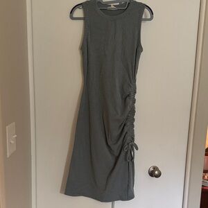 Elegant Dark Blue Sleeveless Dress